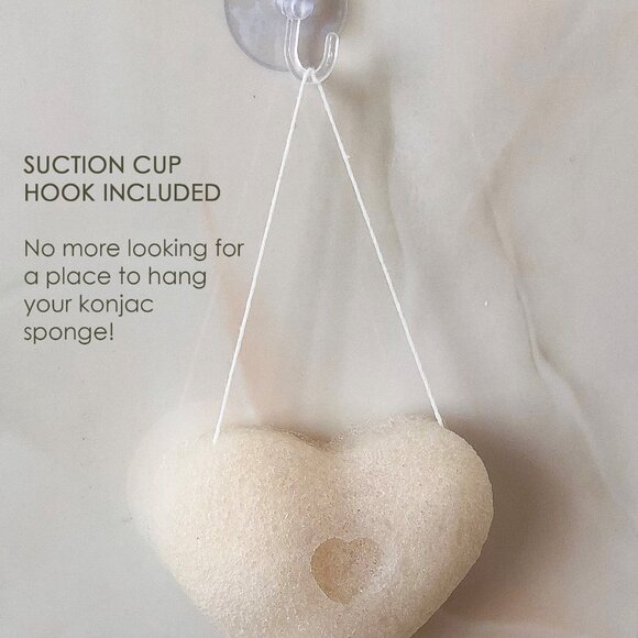 HARPER BELLE BEAUTY Organic Heart Konjac Sponge | Original for All Skin Types - Picture 3 of 5